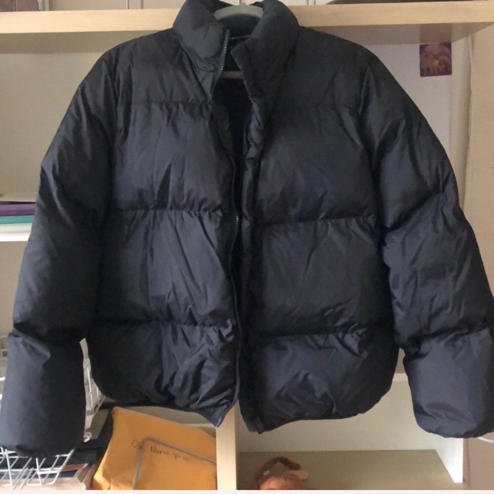 Black puffer jacket